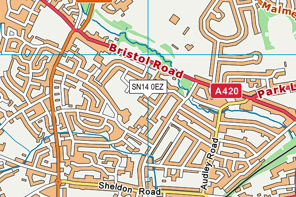 SN14 0EZ map - OS VectorMap District (Ordnance Survey) SN14 0EZ map - OS VectorMap District (Ordnance Survey)