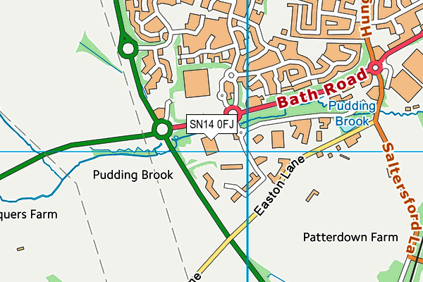 SN14 0FJ map - OS VectorMap District (Ordnance Survey) SN14 0FJ map - OS VectorMap District (Ordnance Survey)