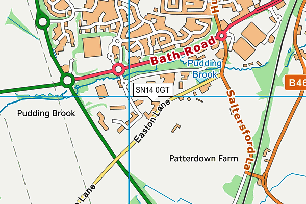 SN14 0GT map - OS VectorMap District (Ordnance Survey) SN14 0GT map - OS VectorMap District (Ordnance Survey)