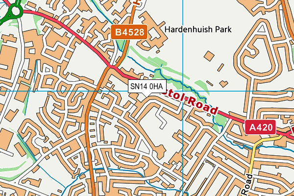 SN14 0HA map - OS VectorMap District (Ordnance Survey) SN14 0HA map - OS VectorMap District (Ordnance Survey)