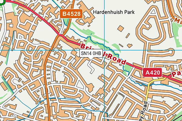 SN14 0HB map - OS VectorMap District (Ordnance Survey) SN14 0HB map - OS VectorMap District (Ordnance Survey)