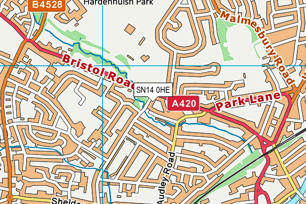 SN14 0HE map - OS VectorMap District (Ordnance Survey) SN14 0HE map - OS VectorMap District (Ordnance Survey)