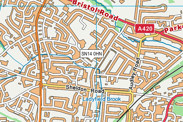 SN14 0HN map - OS VectorMap District (Ordnance Survey) SN14 0HN map - OS VectorMap District (Ordnance Survey)