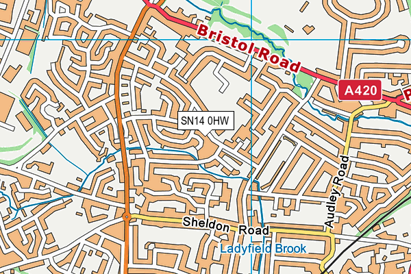 SN14 0HW map - OS VectorMap District (Ordnance Survey) SN14 0HW map - OS VectorMap District (Ordnance Survey)