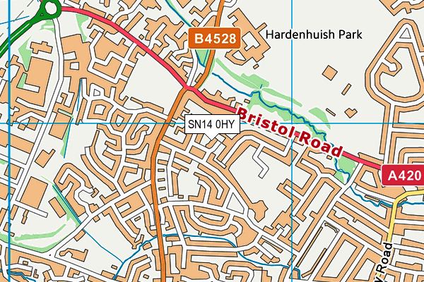 SN14 0HY map - OS VectorMap District (Ordnance Survey) SN14 0HY map - OS VectorMap District (Ordnance Survey)