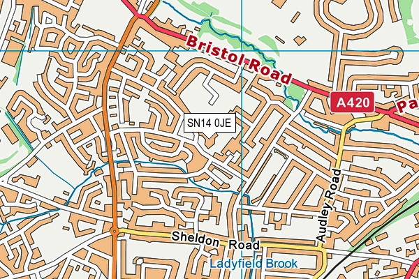 SN14 0JE map - OS VectorMap District (Ordnance Survey) SN14 0JE map - OS VectorMap District (Ordnance Survey)