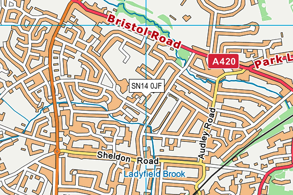 SN14 0JF map - OS VectorMap District (Ordnance Survey) SN14 0JF map - OS VectorMap District (Ordnance Survey)