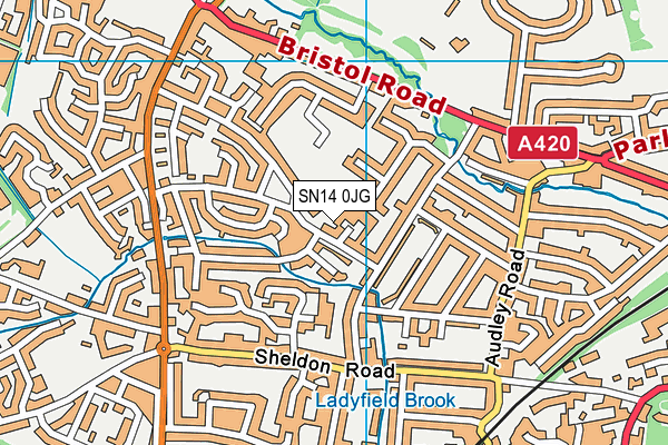 SN14 0JG map - OS VectorMap District (Ordnance Survey) SN14 0JG map - OS VectorMap District (Ordnance Survey)