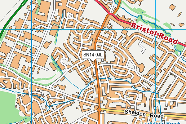 SN14 0JL map - OS VectorMap District (Ordnance Survey) SN14 0JL map - OS VectorMap District (Ordnance Survey)