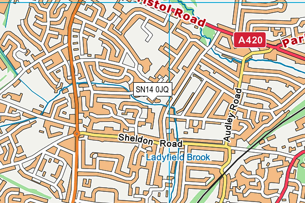 SN14 0JQ map - OS VectorMap District (Ordnance Survey) SN14 0JQ map - OS VectorMap District (Ordnance Survey)