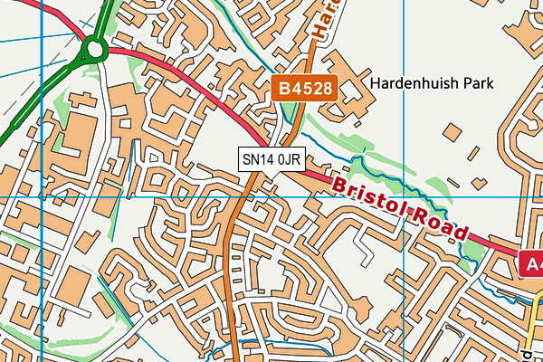 SN14 0JR map - OS VectorMap District (Ordnance Survey)