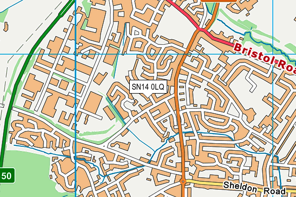 SN14 0LQ map - OS VectorMap District (Ordnance Survey) SN14 0LQ map - OS VectorMap District (Ordnance Survey)