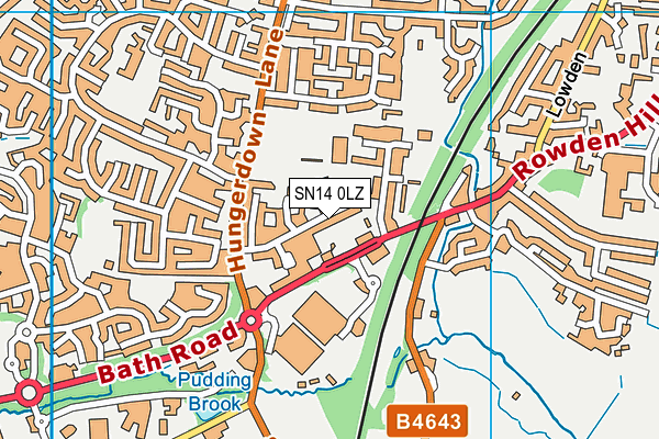 SN14 0LZ map - OS VectorMap District (Ordnance Survey) SN14 0LZ map - OS VectorMap District (Ordnance Survey)