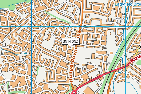 SN14 0NZ map - OS VectorMap District (Ordnance Survey) SN14 0NZ map - OS VectorMap District (Ordnance Survey)