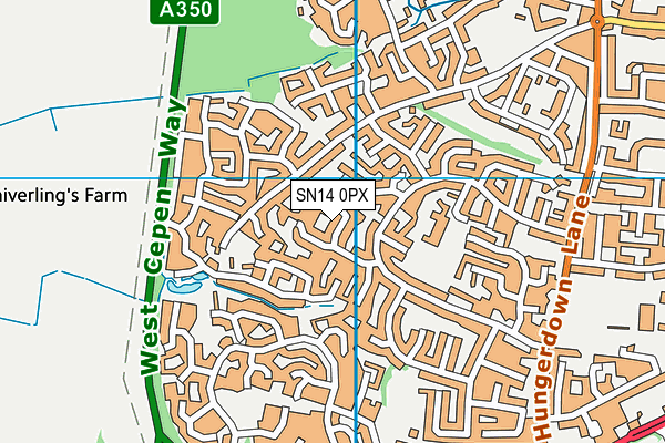 SN14 0PX map - OS VectorMap District (Ordnance Survey) SN14 0PX map - OS VectorMap District (Ordnance Survey)