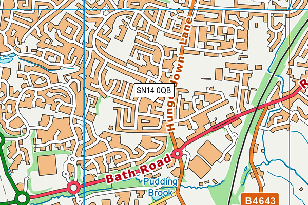 SN14 0QB map - OS VectorMap District (Ordnance Survey) SN14 0QB map - OS VectorMap District (Ordnance Survey)