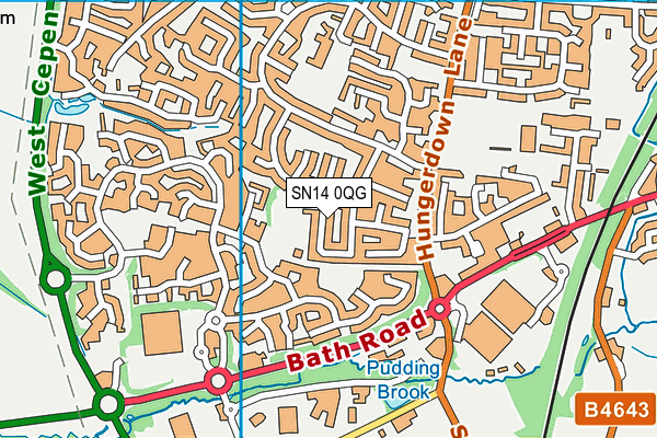 SN14 0QG map - OS VectorMap District (Ordnance Survey) SN14 0QG map - OS VectorMap District (Ordnance Survey)