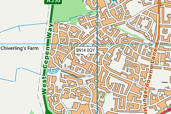 SN14 0QY map - OS VectorMap District (Ordnance Survey)