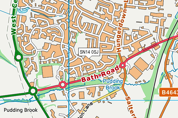 SN14 0SJ map - OS VectorMap District (Ordnance Survey) SN14 0SJ map - OS VectorMap District (Ordnance Survey)