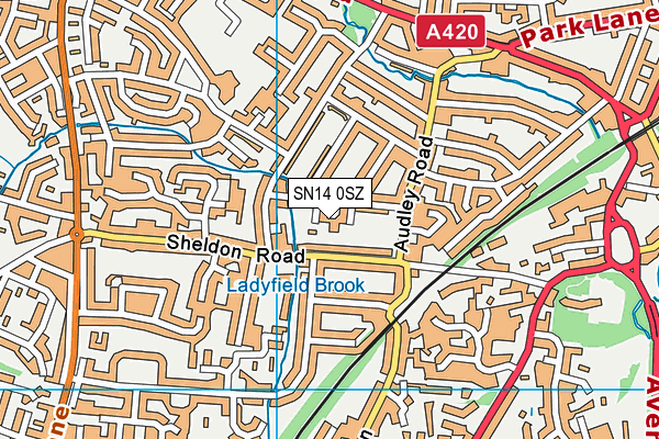 SN14 0SZ map - OS VectorMap District (Ordnance Survey) SN14 0SZ map - OS VectorMap District (Ordnance Survey)