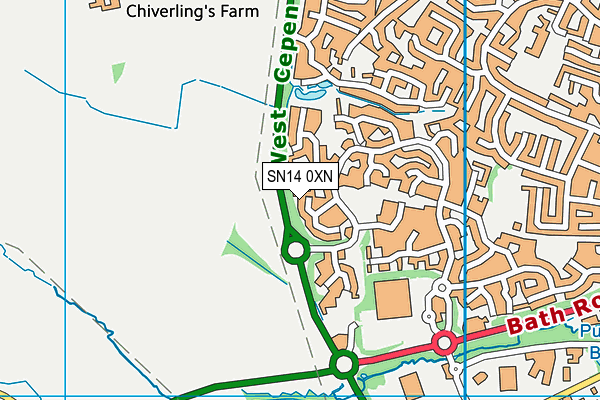 SN14 0XN map - OS VectorMap District (Ordnance Survey) SN14 0XN map - OS VectorMap District (Ordnance Survey)