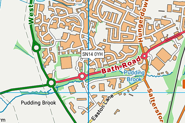 SN14 0YH map - OS VectorMap District (Ordnance Survey) SN14 0YH map - OS VectorMap District (Ordnance Survey)