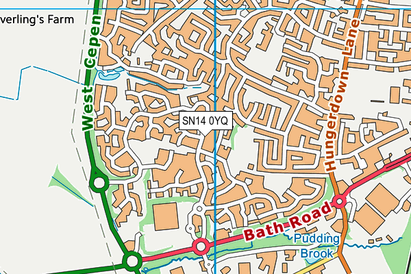 SN14 0YQ map - OS VectorMap District (Ordnance Survey) SN14 0YQ map - OS VectorMap District (Ordnance Survey)