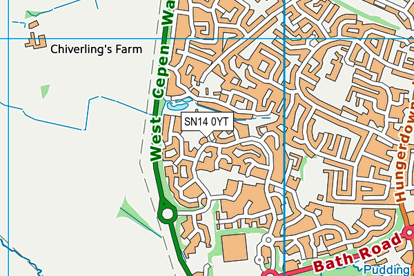 SN14 0YT map - OS VectorMap District (Ordnance Survey) SN14 0YT map - OS VectorMap District (Ordnance Survey)