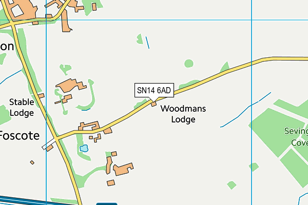 SN14 6AD map - OS VectorMap District (Ordnance Survey) SN14 6AD map - OS VectorMap District (Ordnance Survey)