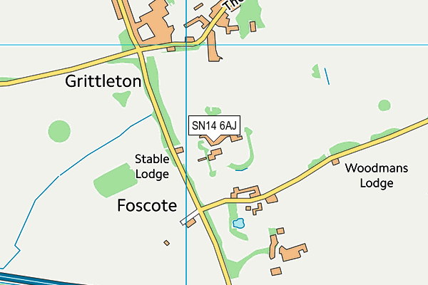 SN14 6AJ map - OS VectorMap District (Ordnance Survey) SN14 6AJ map - OS VectorMap District (Ordnance Survey)