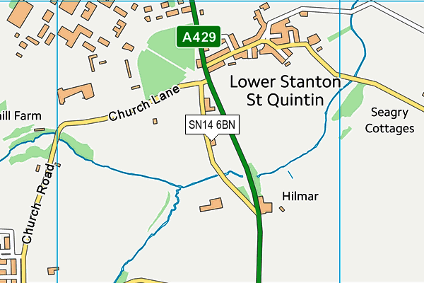 SN14 6BN map - OS VectorMap District (Ordnance Survey) SN14 6BN map - OS VectorMap District (Ordnance Survey)