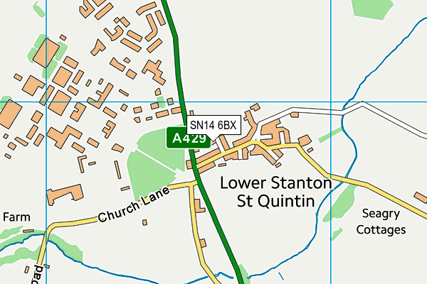 SN14 6BX map - OS VectorMap District (Ordnance Survey) SN14 6BX map - OS VectorMap District (Ordnance Survey)