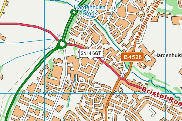 SN14 6GT map - OS VectorMap District (Ordnance Survey) SN14 6GT map - OS VectorMap District (Ordnance Survey)