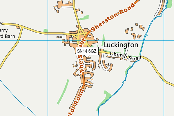 SN14 6GZ map - OS VectorMap District (Ordnance Survey) SN14 6GZ map - OS VectorMap District (Ordnance Survey)