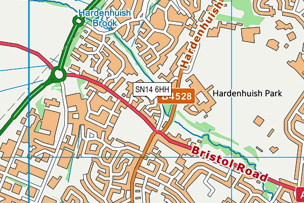 SN14 6HH map - OS VectorMap District (Ordnance Survey) SN14 6HH map - OS VectorMap District (Ordnance Survey)