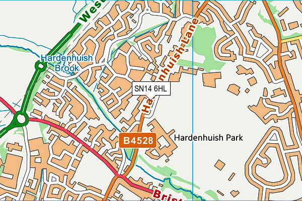 SN14 6HL map - OS VectorMap District (Ordnance Survey) SN14 6HL map - OS VectorMap District (Ordnance Survey)