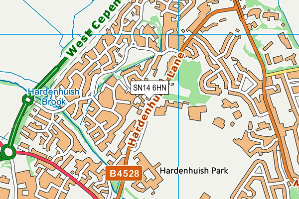 SN14 6HN map - OS VectorMap District (Ordnance Survey)