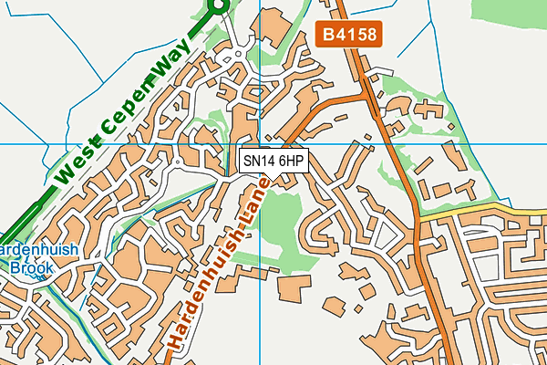 SN14 6HP map - OS VectorMap District (Ordnance Survey) SN14 6HP map - OS VectorMap District (Ordnance Survey)