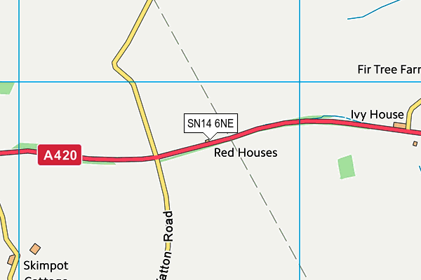SN14 6NE map - OS VectorMap District (Ordnance Survey) SN14 6NE map - OS VectorMap District (Ordnance Survey)