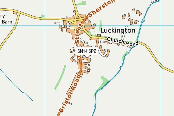 SN14 6PZ map - OS VectorMap District (Ordnance Survey) SN14 6PZ map - OS VectorMap District (Ordnance Survey)