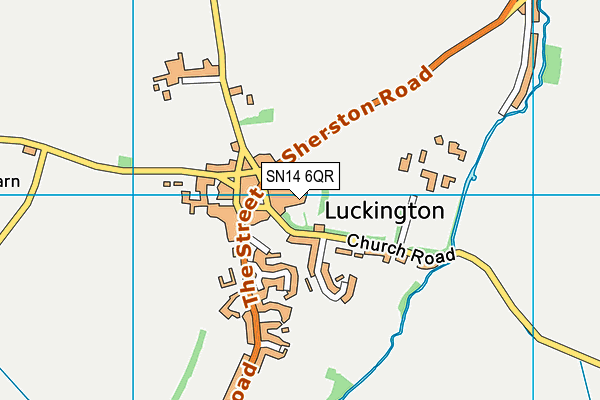 SN14 6QR map - OS VectorMap District (Ordnance Survey) SN14 6QR map - OS VectorMap District (Ordnance Survey)