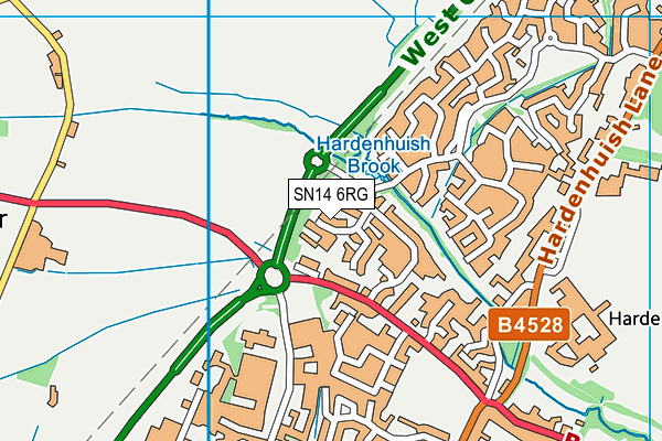 SN14 6RG map - OS VectorMap District (Ordnance Survey) SN14 6RG map - OS VectorMap District (Ordnance Survey)