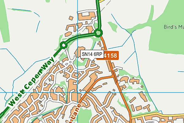 SN14 6RP map - OS VectorMap District (Ordnance Survey) SN14 6RP map - OS VectorMap District (Ordnance Survey)