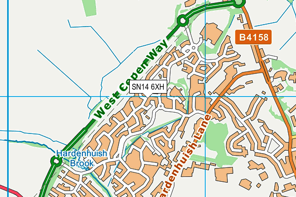SN14 6XH map - OS VectorMap District (Ordnance Survey) SN14 6XH map - OS VectorMap District (Ordnance Survey)
