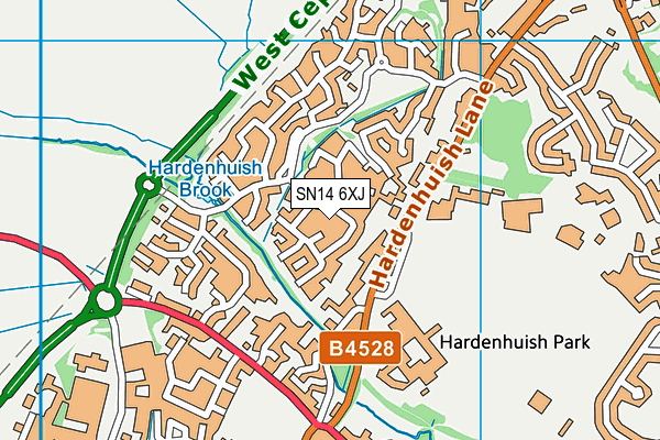 SN14 6XJ map - OS VectorMap District (Ordnance Survey)