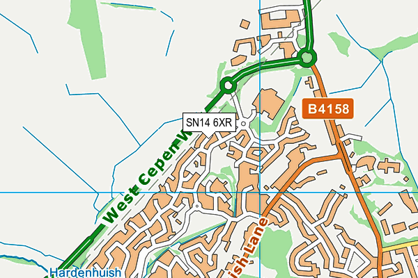 SN14 6XR map - OS VectorMap District (Ordnance Survey) SN14 6XR map - OS VectorMap District (Ordnance Survey)