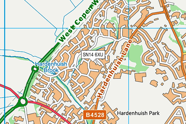 SN14 6XU map - OS VectorMap District (Ordnance Survey) SN14 6XU map - OS VectorMap District (Ordnance Survey)
