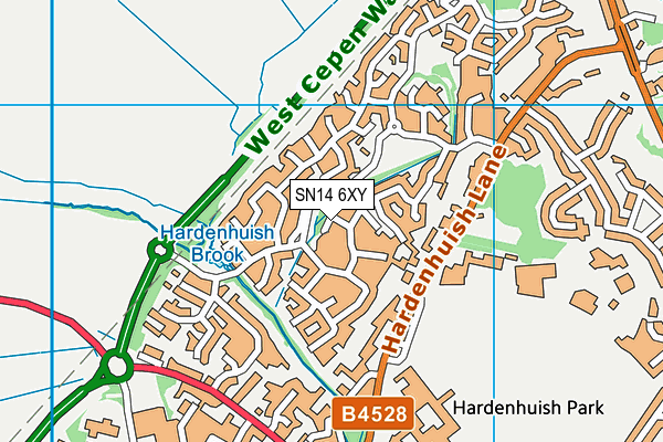 SN14 6XY map - OS VectorMap District (Ordnance Survey) SN14 6XY map - OS VectorMap District (Ordnance Survey)