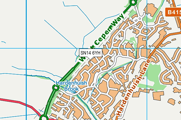 SN14 6YH map - OS VectorMap District (Ordnance Survey) SN14 6YH map - OS VectorMap District (Ordnance Survey)