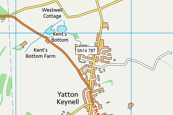 SN14 7BT map - OS VectorMap District (Ordnance Survey) SN14 7BT map - OS VectorMap District (Ordnance Survey)